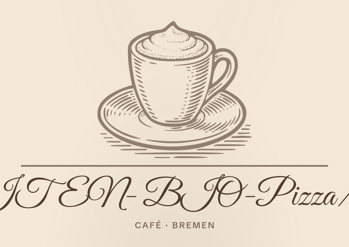 Illustriertes Poster von BITEN - BIO-Pizza/Café, Café in Bremen