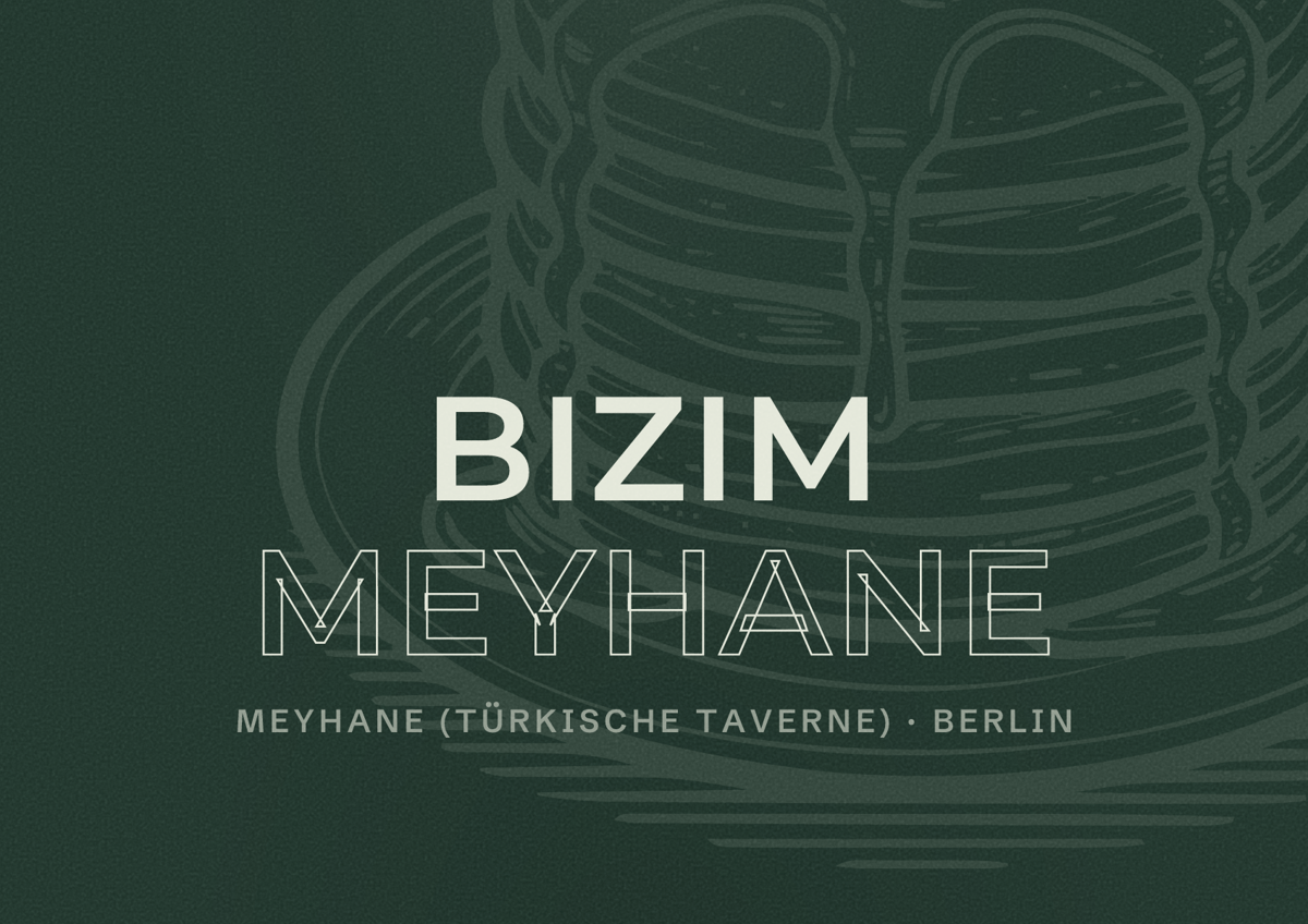 Illustriertes Poster von Bizim Meyhane, Meyhane (Türkische Taverne) in Berlin