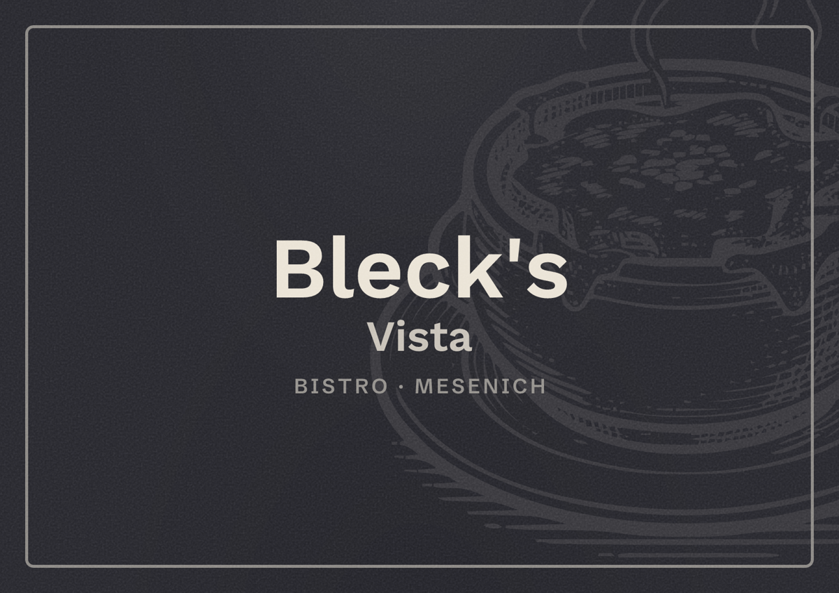 Illustriertes Poster von Bleck's Vista, Bistro in Mesenich