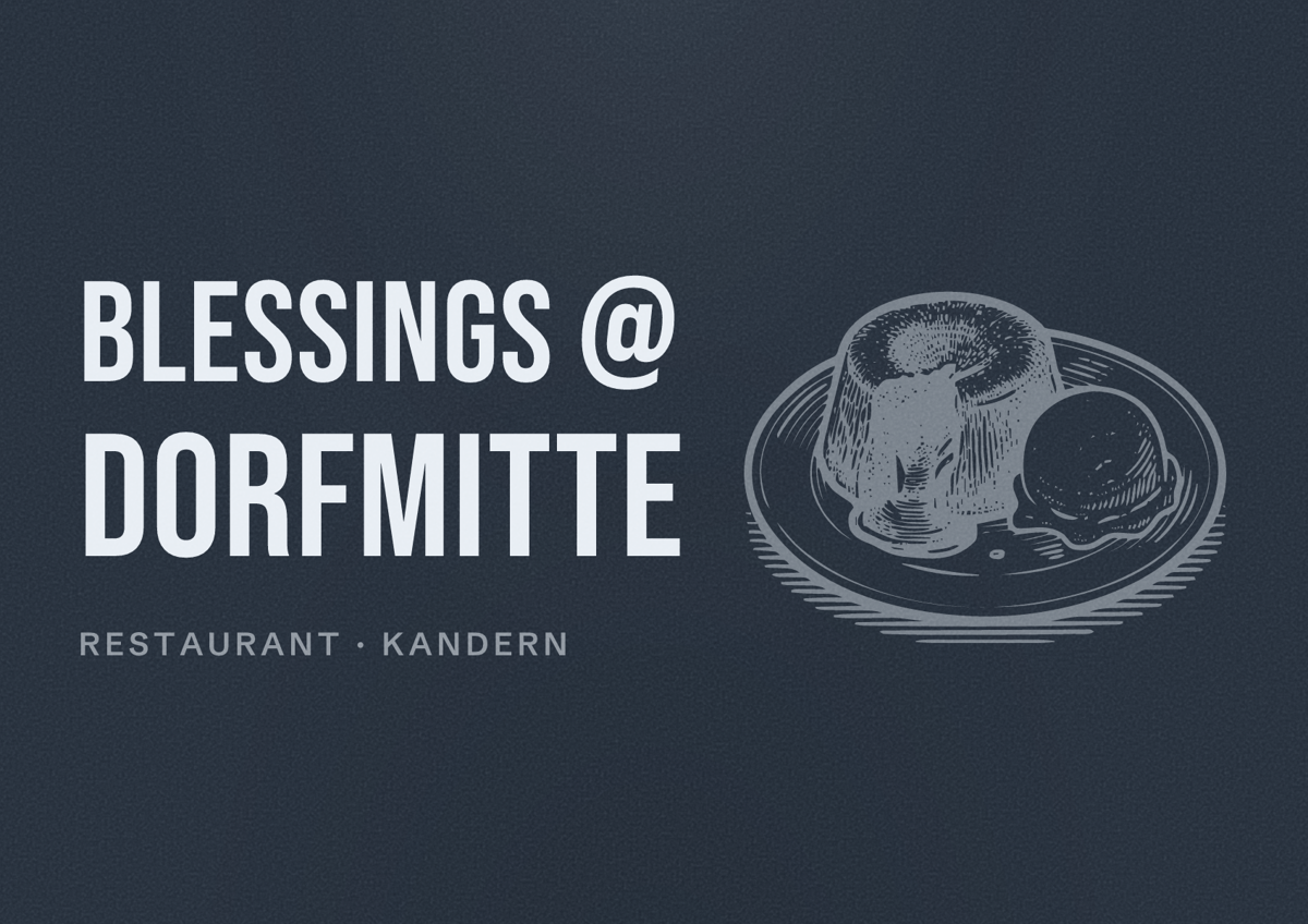 Illustriertes Poster von Blessings @ Dorfmitte, Restaurant in Kandern