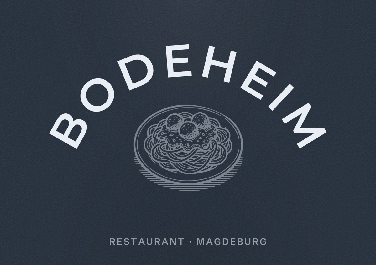 Illustriertes Poster von Bodeheim, Restaurant in Magdeburg