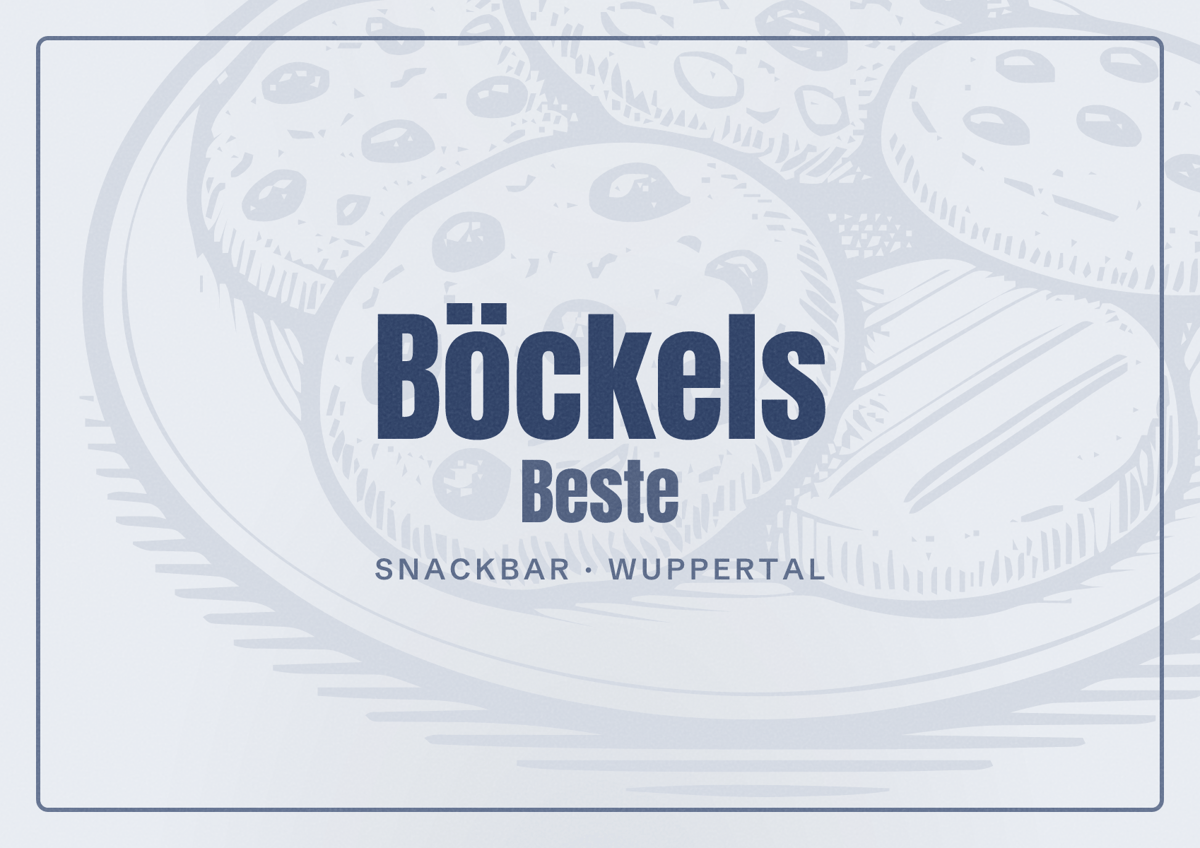 Illustriertes Poster von Böckels Beste, Snackbar in Wuppertal