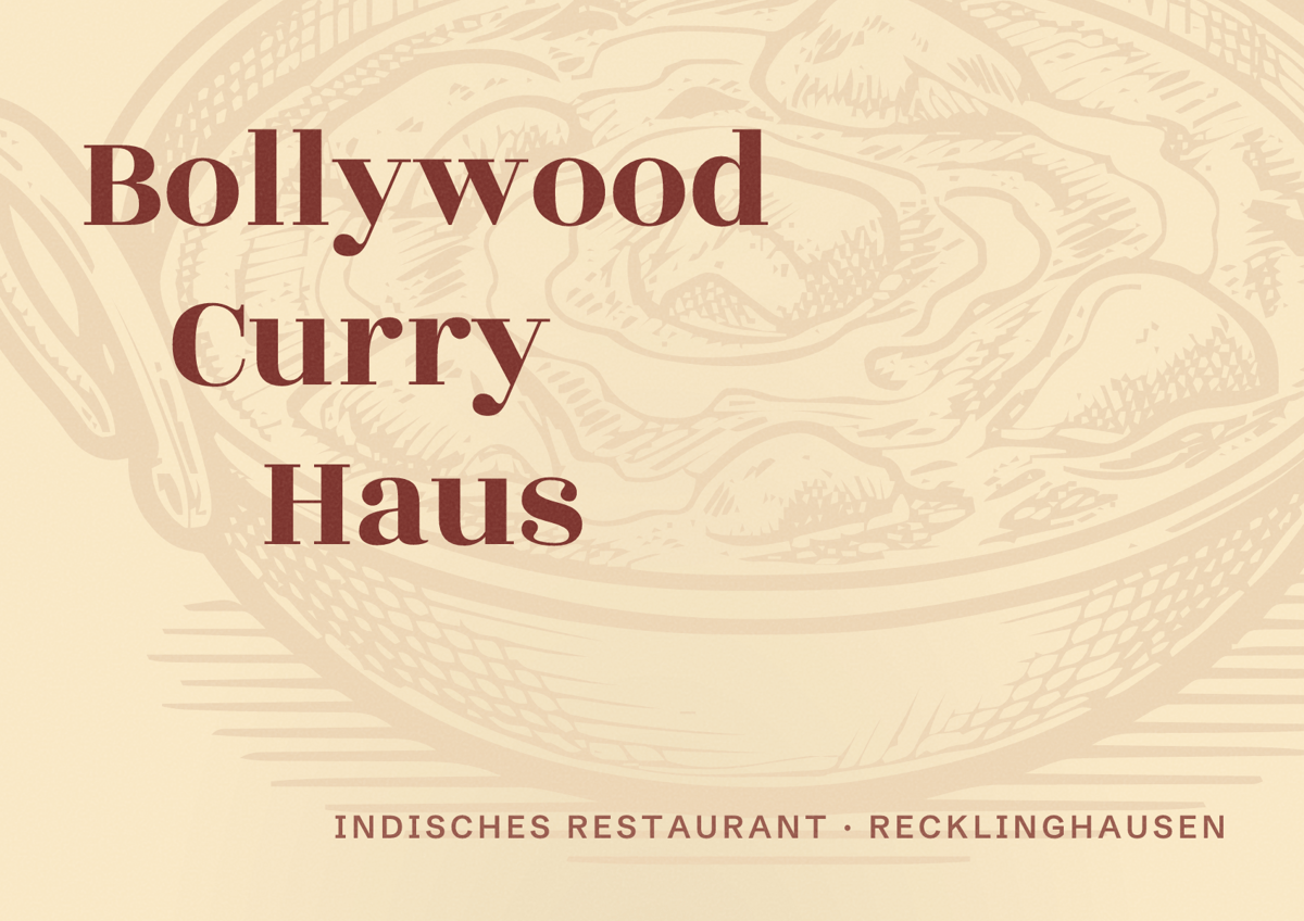 Illustriertes Poster von Bollywood Curry Haus, Indisches Restaurant in Recklinghausen