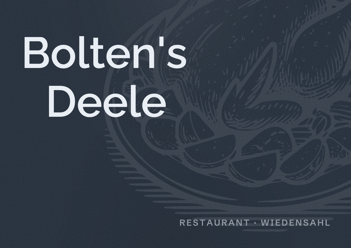 Illustriertes Poster von Bolten's Deele, Restaurant in Wiedensahl