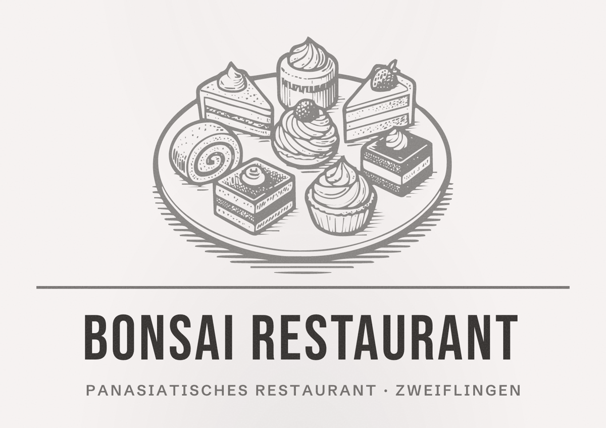 Illustriertes Poster von BONSAI Restaurant, Panasiatisches Restaurant in Zweiflingen