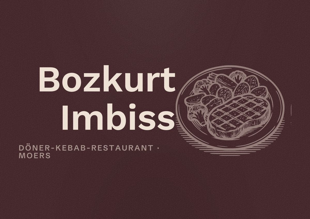 Illustriertes Poster von Bozkurt Imbiss, Döner-Kebab-Restaurant in Moers