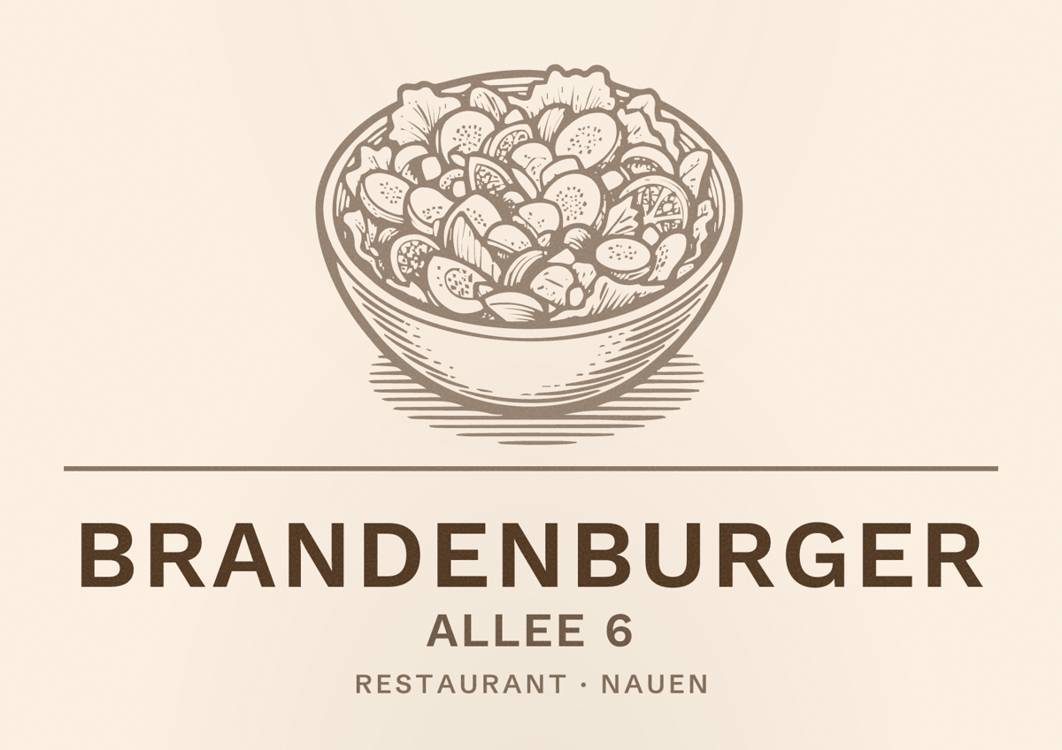 Illustriertes Poster von Brandenburger Allee 6, Restaurant in Nauen