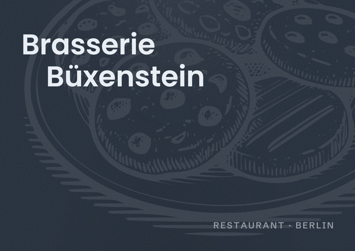 Illustriertes Poster von Brasserie Büxenstein, Restaurant in Berlin