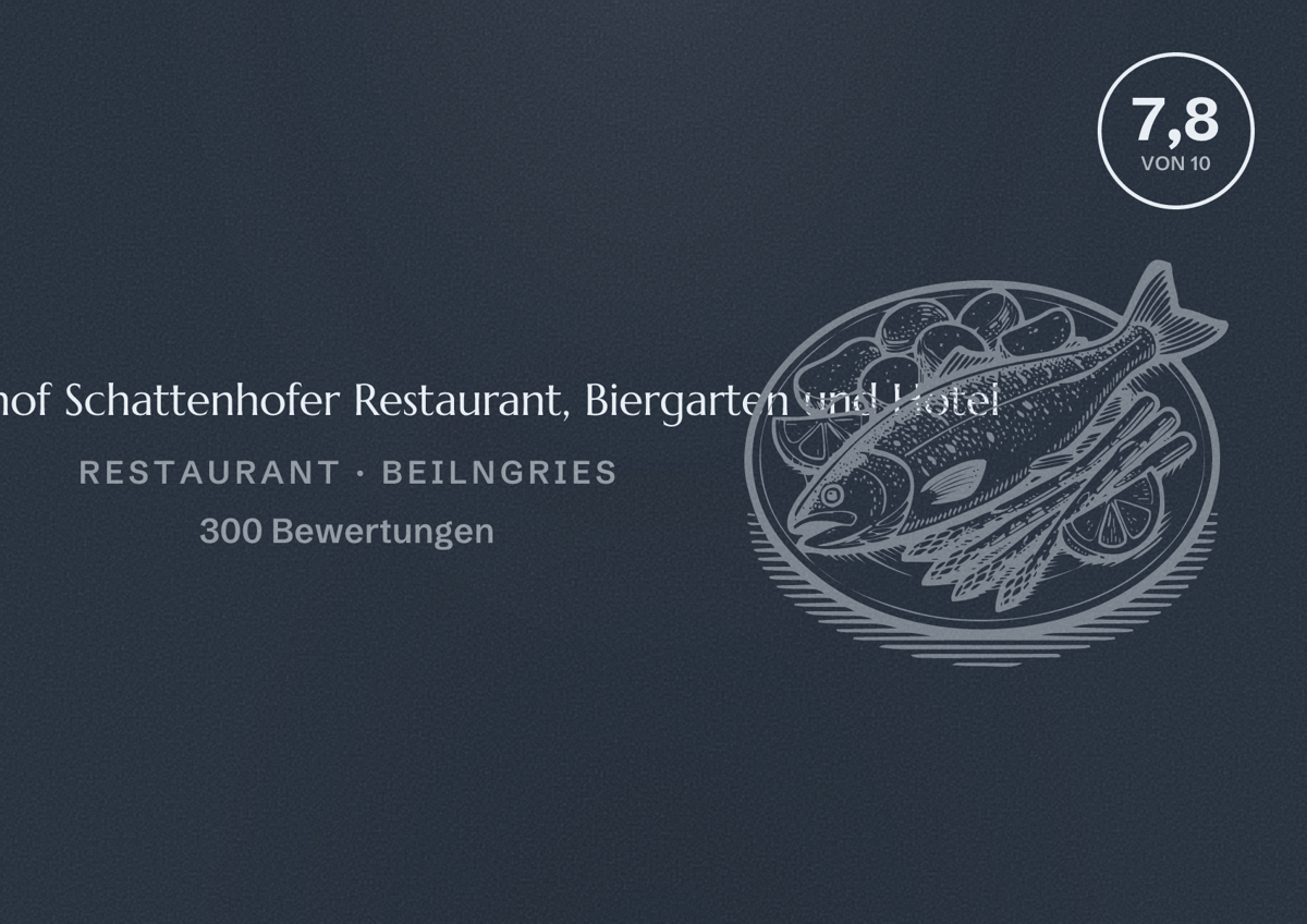 Illustriertes Poster von Braugasthof Schattenhofer Restaurant, Biergarten und Hotel, Restaurant in Beilngries: Bewertung 7,8 von 10 aus 300 Bewertungen