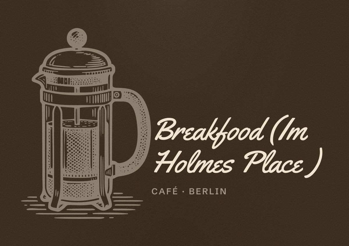 Illustriertes Poster von Breakfood (Im Holmes Place ), Café in Berlin