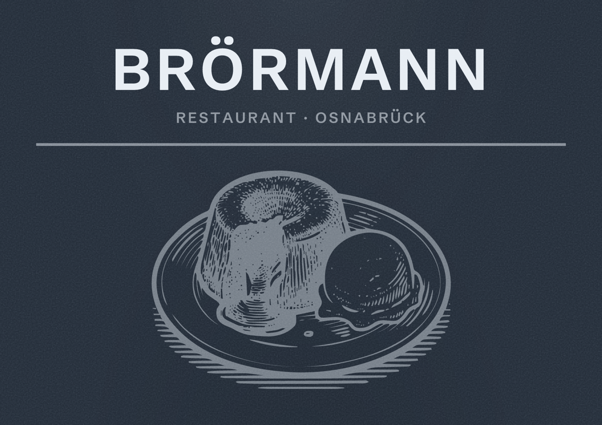 Illustriertes Poster von Brörmann, Restaurant in Osnabrück