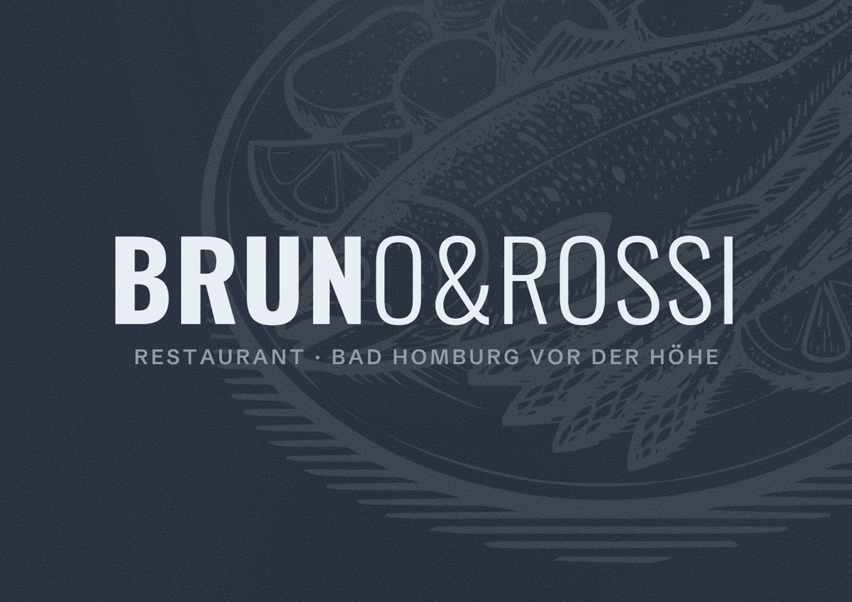 Illustriertes Poster von Bruno&Rossi, Restaurant in Bad Homburg vor der Höhe