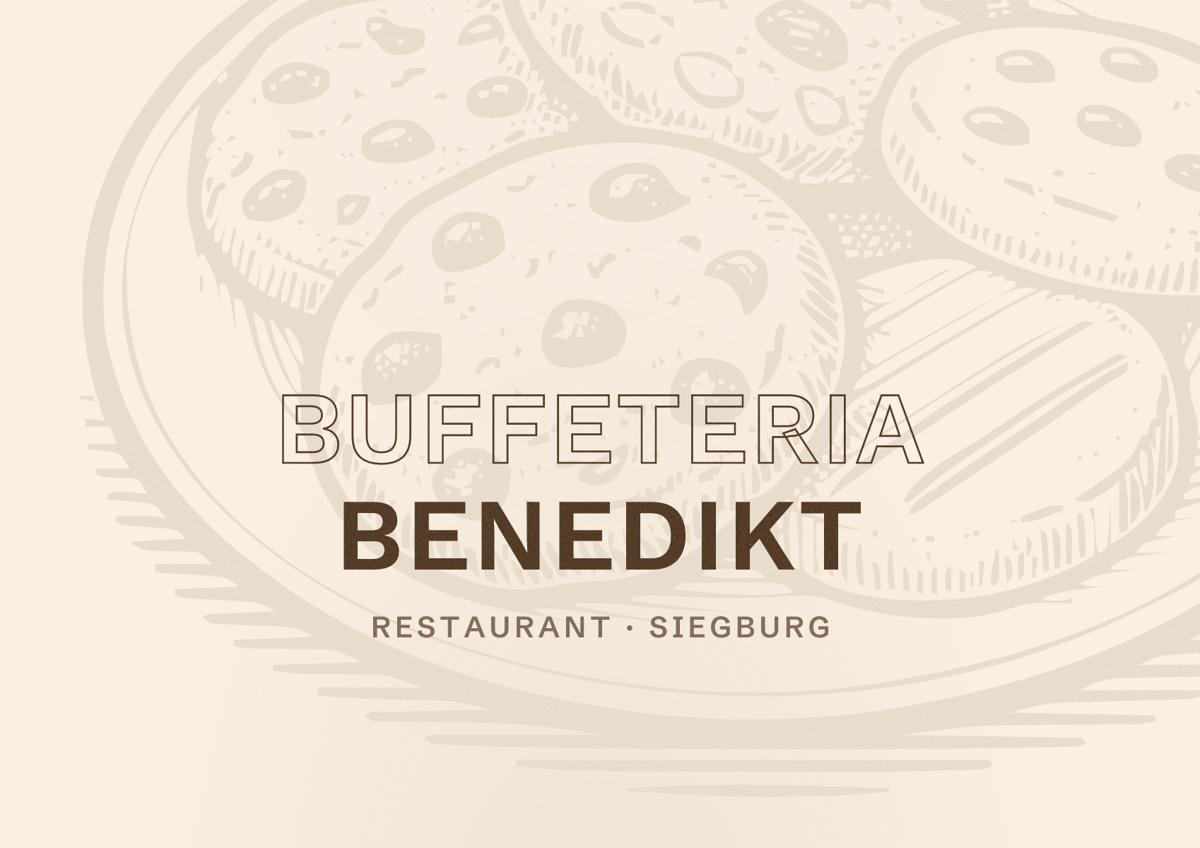 Illustriertes Poster von Buffeteria Benedikt, Restaurant in Siegburg