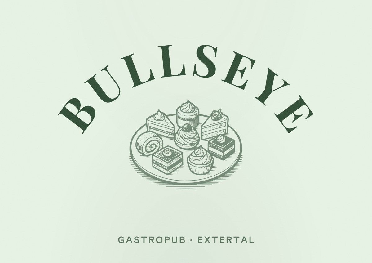 Illustriertes Poster von Bullseye, Gastropub in Extertal