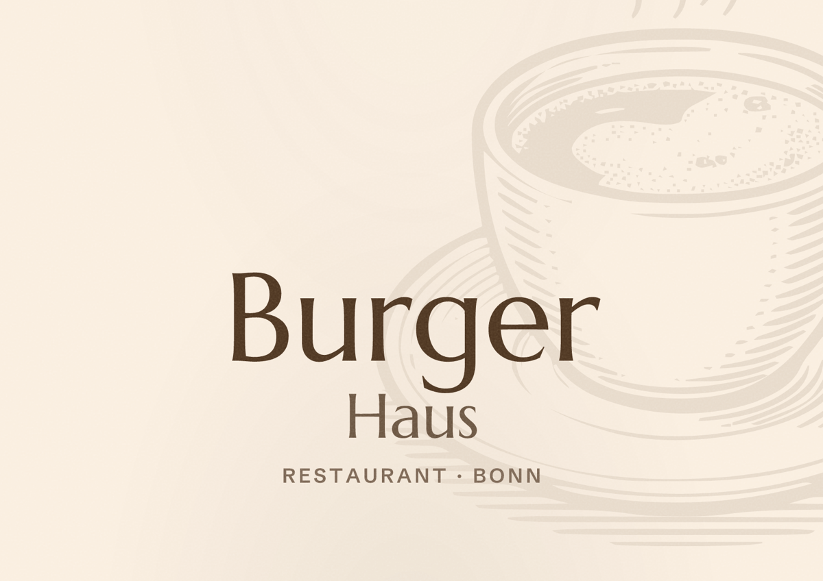 Illustriertes Poster von Burger Haus, Restaurant in Bonn