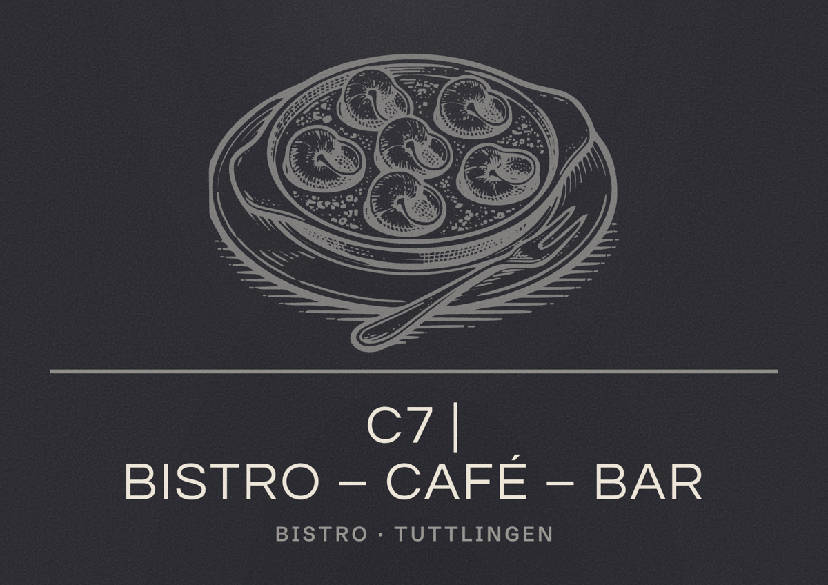 Illustriertes Poster von C7 | Bistro – Café – Bar, Bistro in Tuttlingen