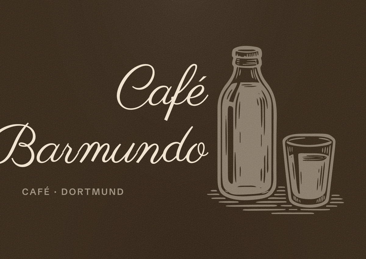 Illustriertes Poster von Café Barmundo, Café in Dortmund