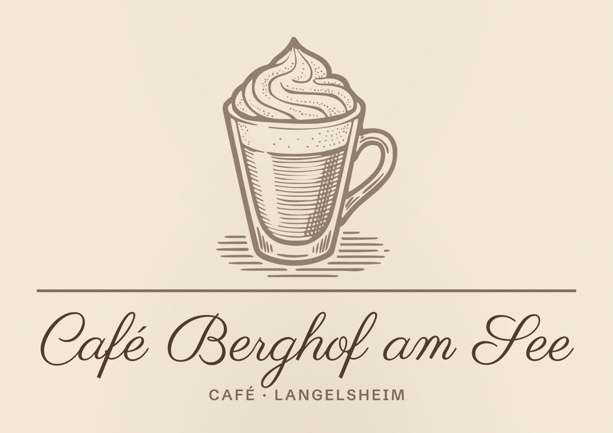 Illustriertes Poster von Café Berghof am See, Café in Langelsheim