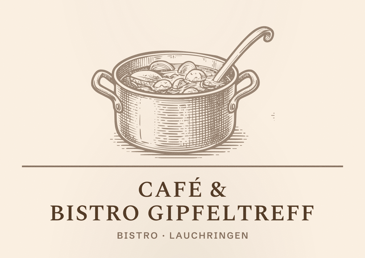 Illustriertes Poster von Café & Bistro GipfelTreff, Bistro in Lauchringen