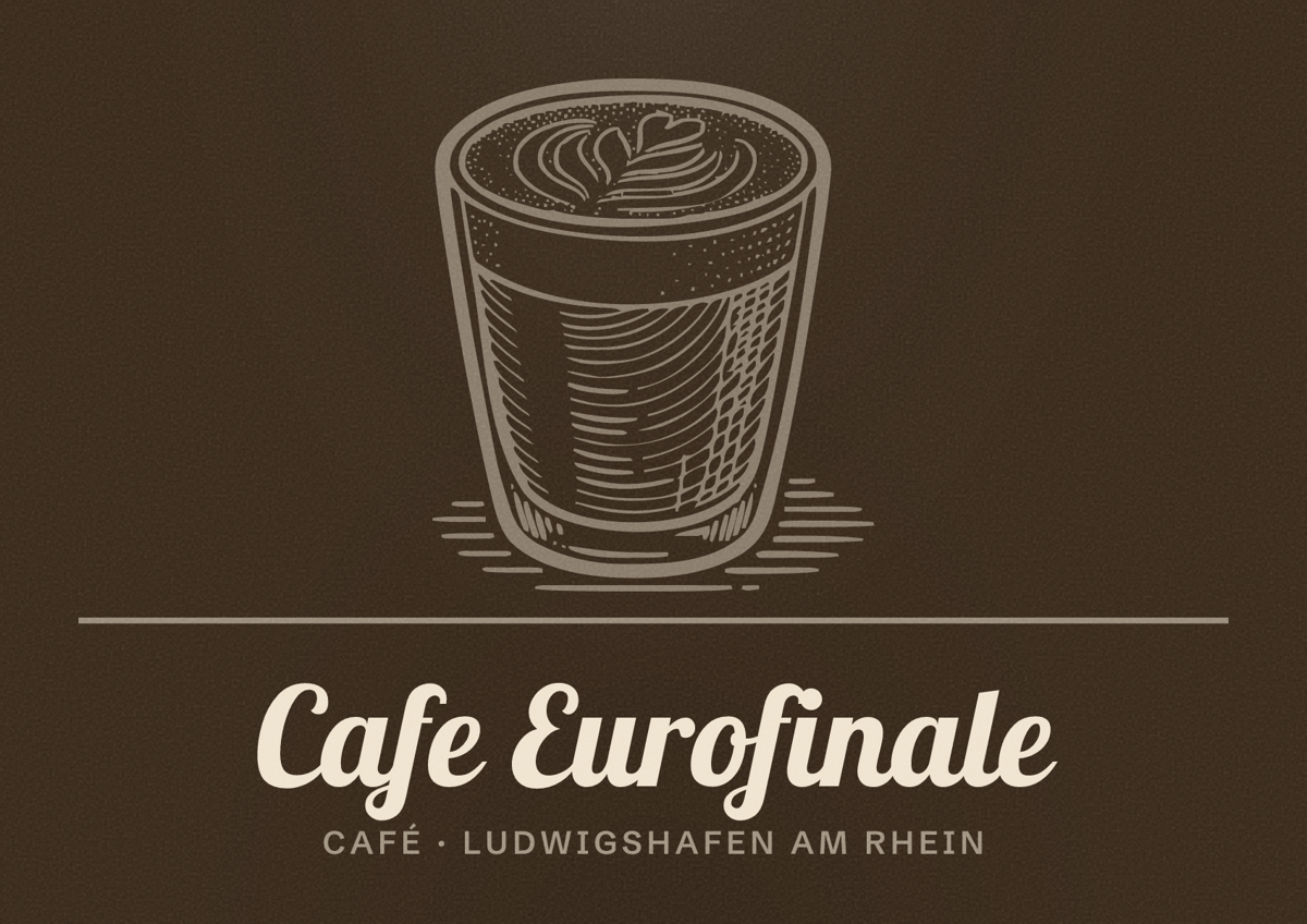 Illustriertes Poster von Cafe Eurofinale, Café in Ludwigshafen am Rhein
