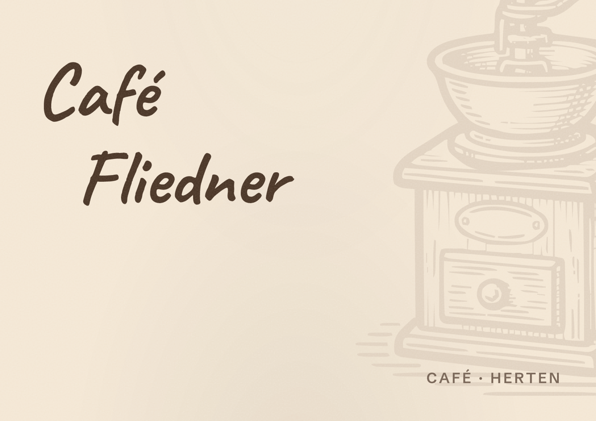 Illustriertes Poster von Café Fliedner, Café in Herten
