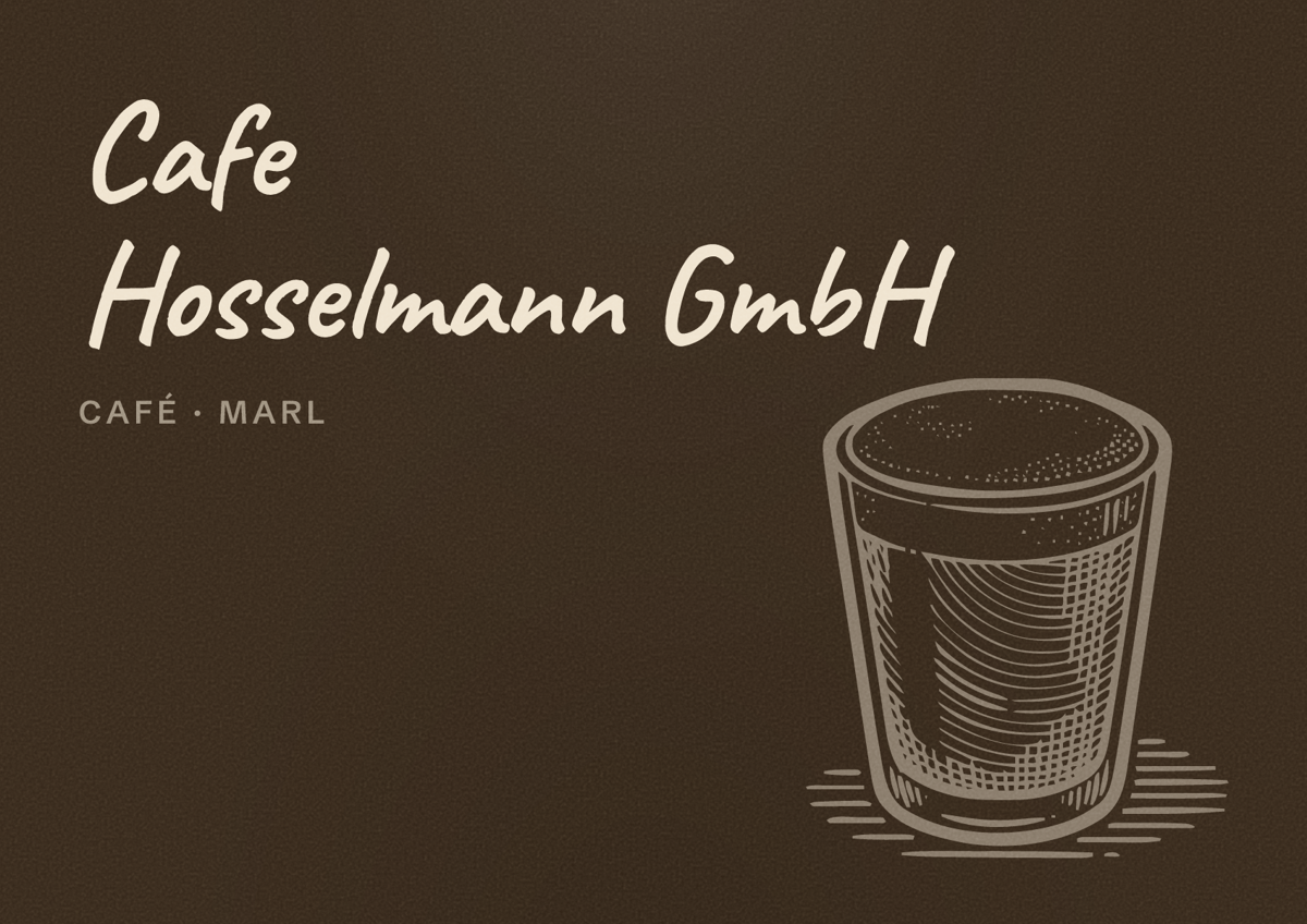 Illustriertes Poster von Cafe Hosselmann GmbH, Café in Marl