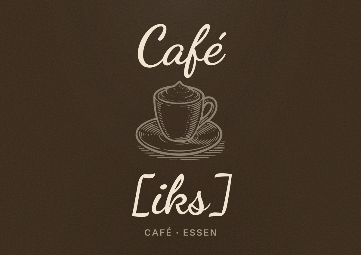 Illustriertes Poster von Café [iks], Café in Essen