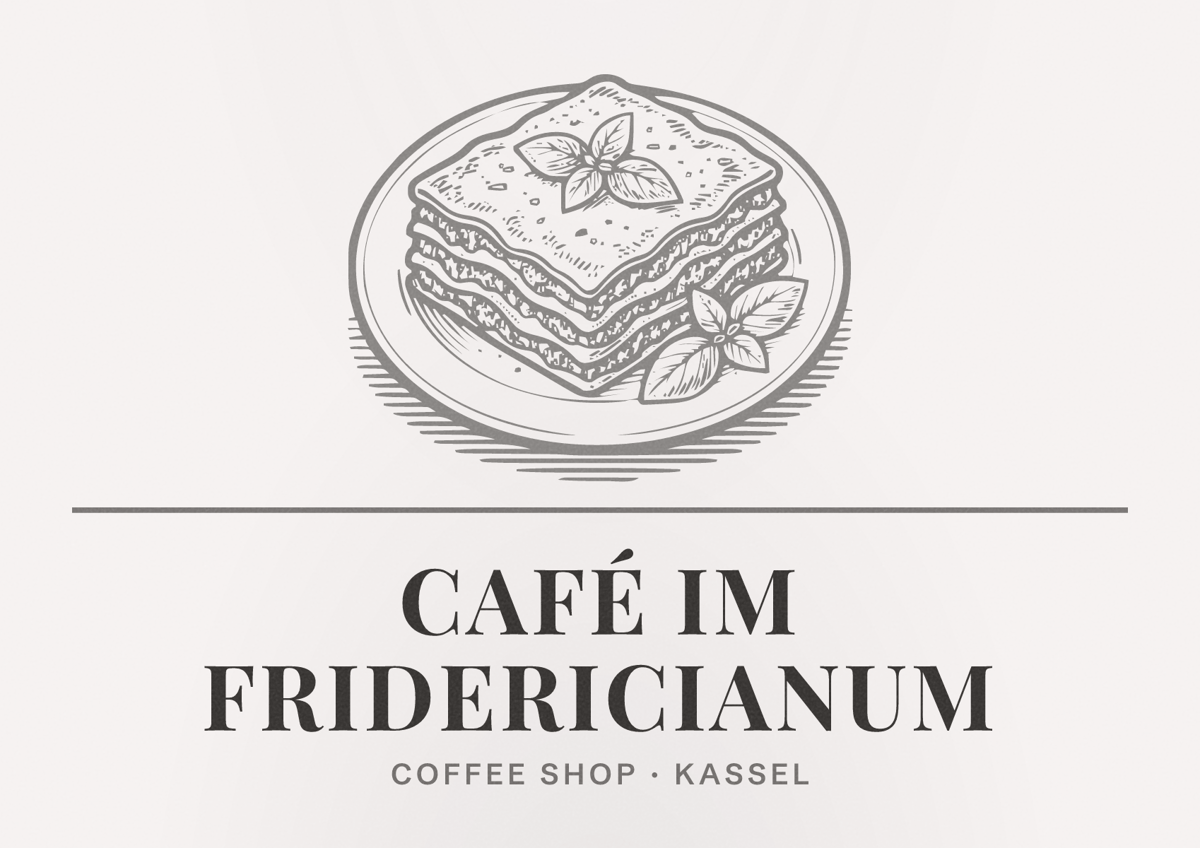 Illustriertes Poster von Café im Fridericianum, Coffee Shop in Kassel
