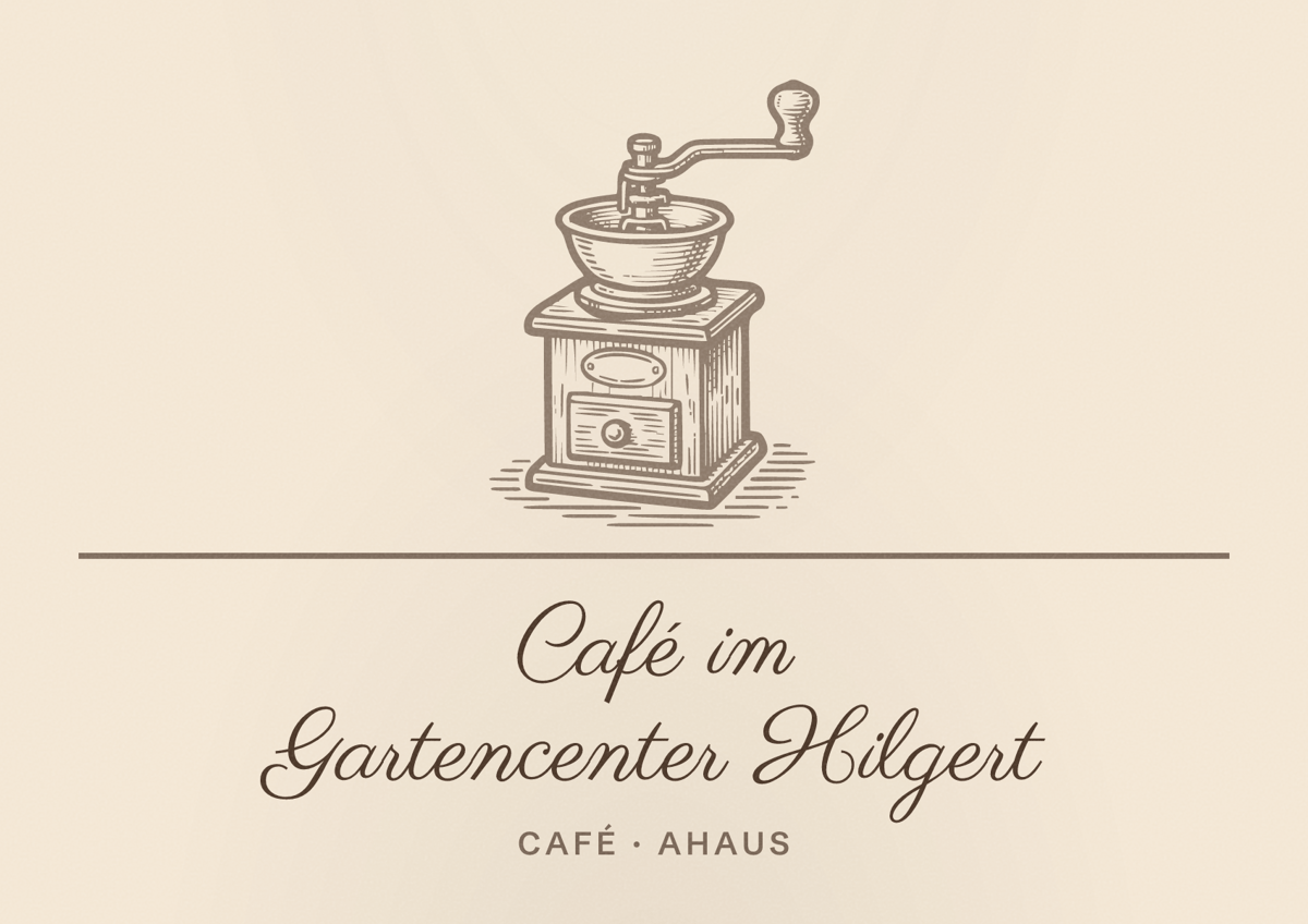 Illustriertes Poster von Café im Gartencenter Hilgert, Café in Ahaus