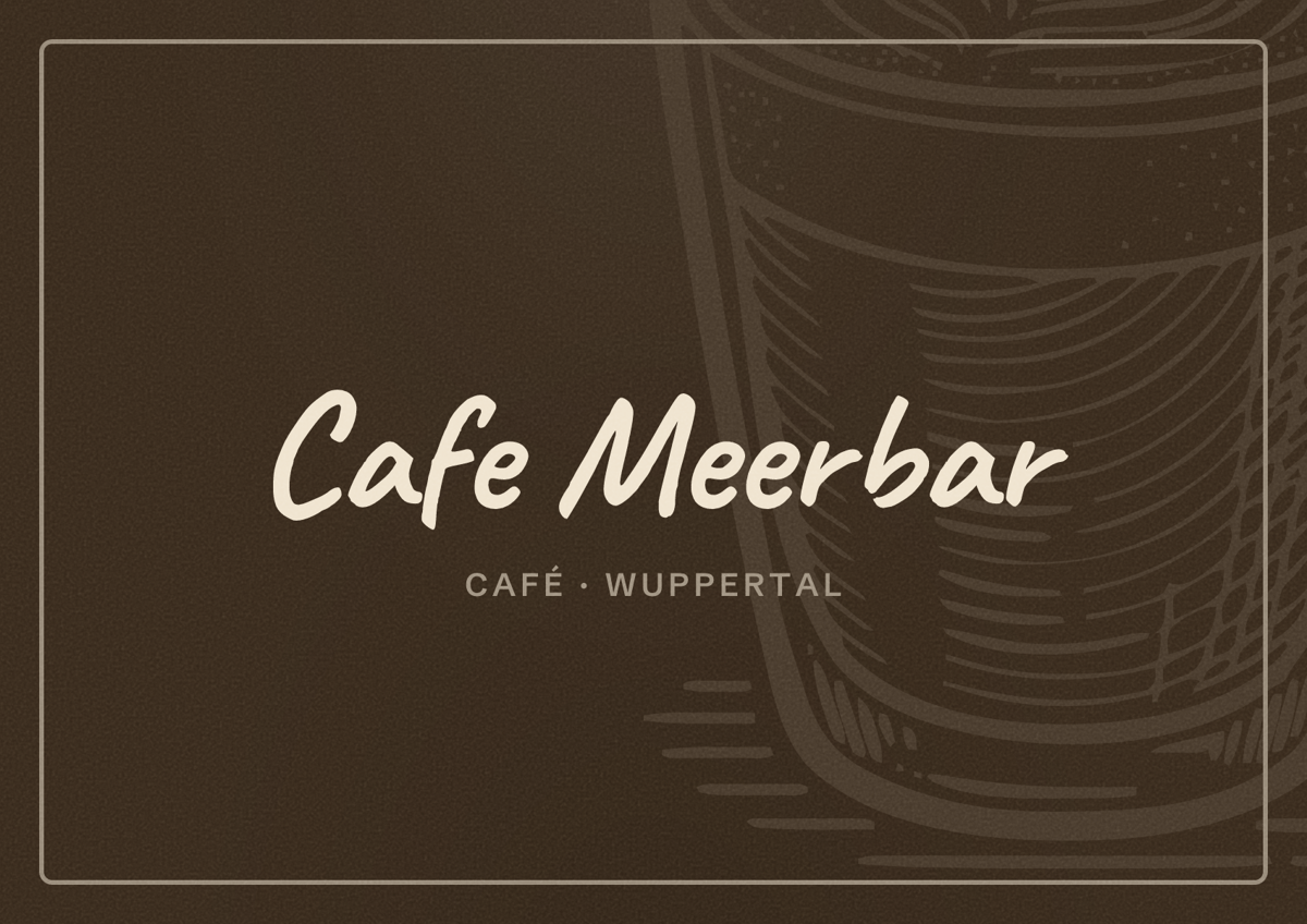 Illustriertes Poster von Cafe Meerbar, Café in Wuppertal