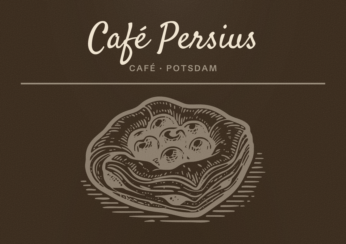 Illustriertes Poster von Café Persius, Café in Potsdam