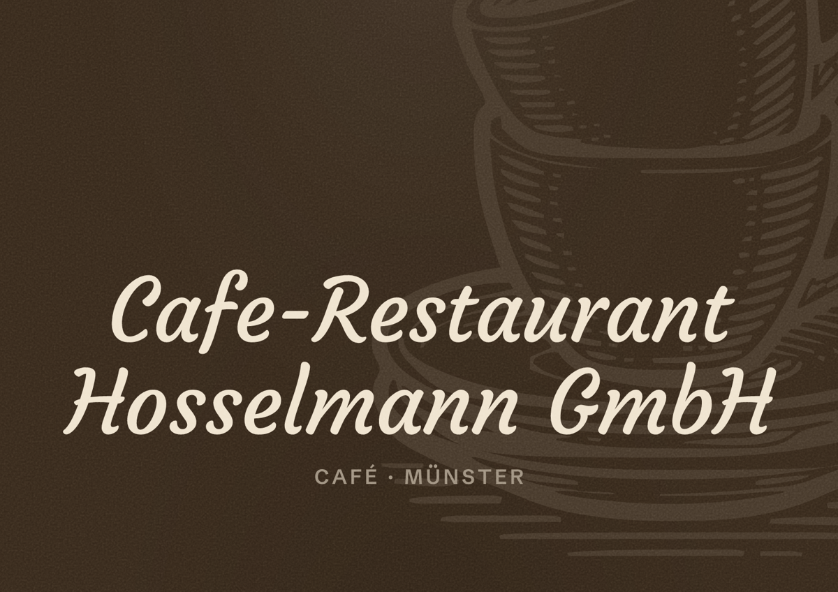 Illustriertes Poster von Cafe-Restaurant Hosselmann GmbH, Café in Münster