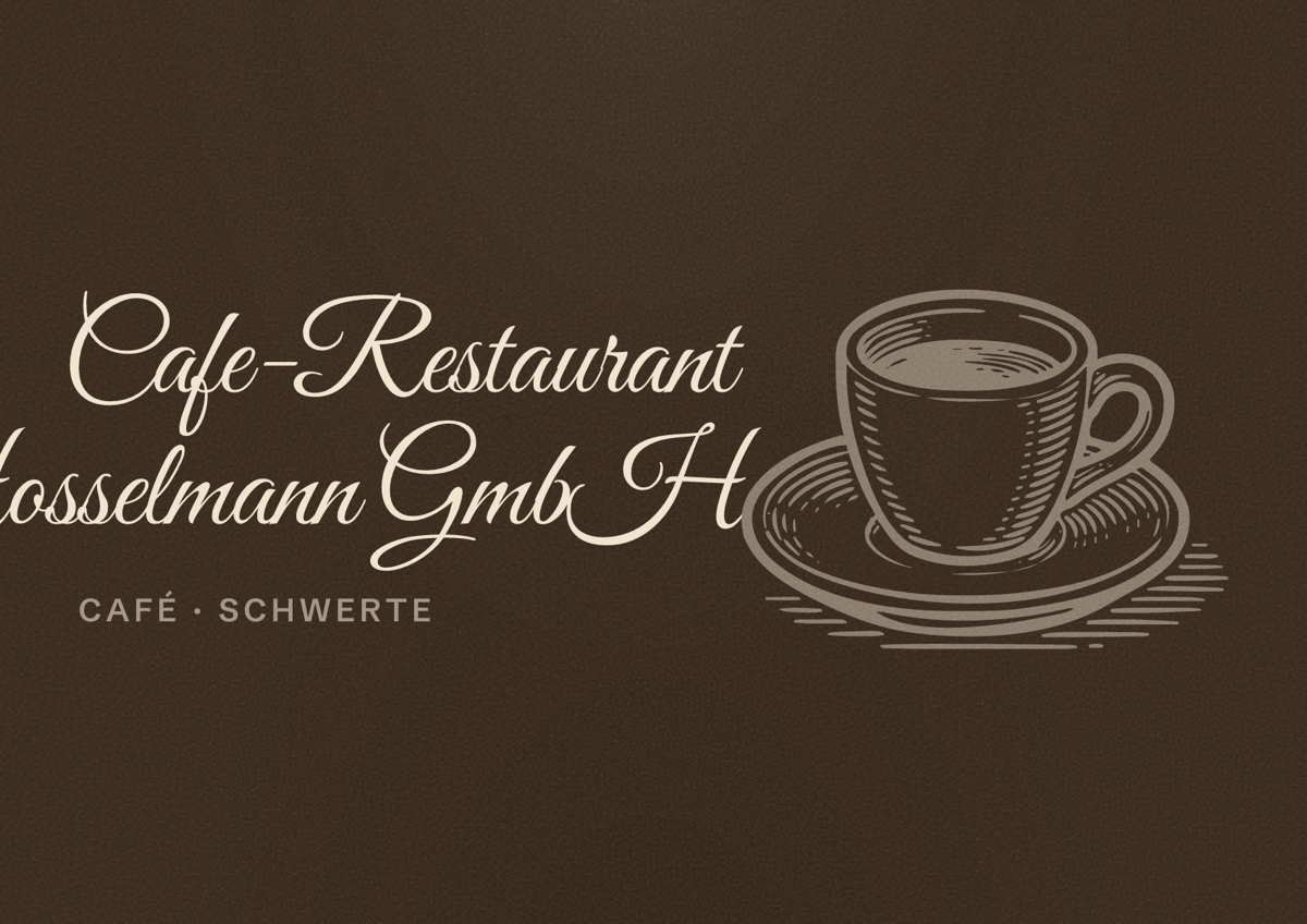 Illustriertes Poster von Cafe-Restaurant Hosselmann GmbH, Café in Schwerte