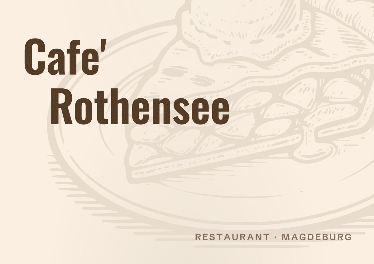 Illustriertes Poster von Cafe' Rothensee, Restaurant in Magdeburg