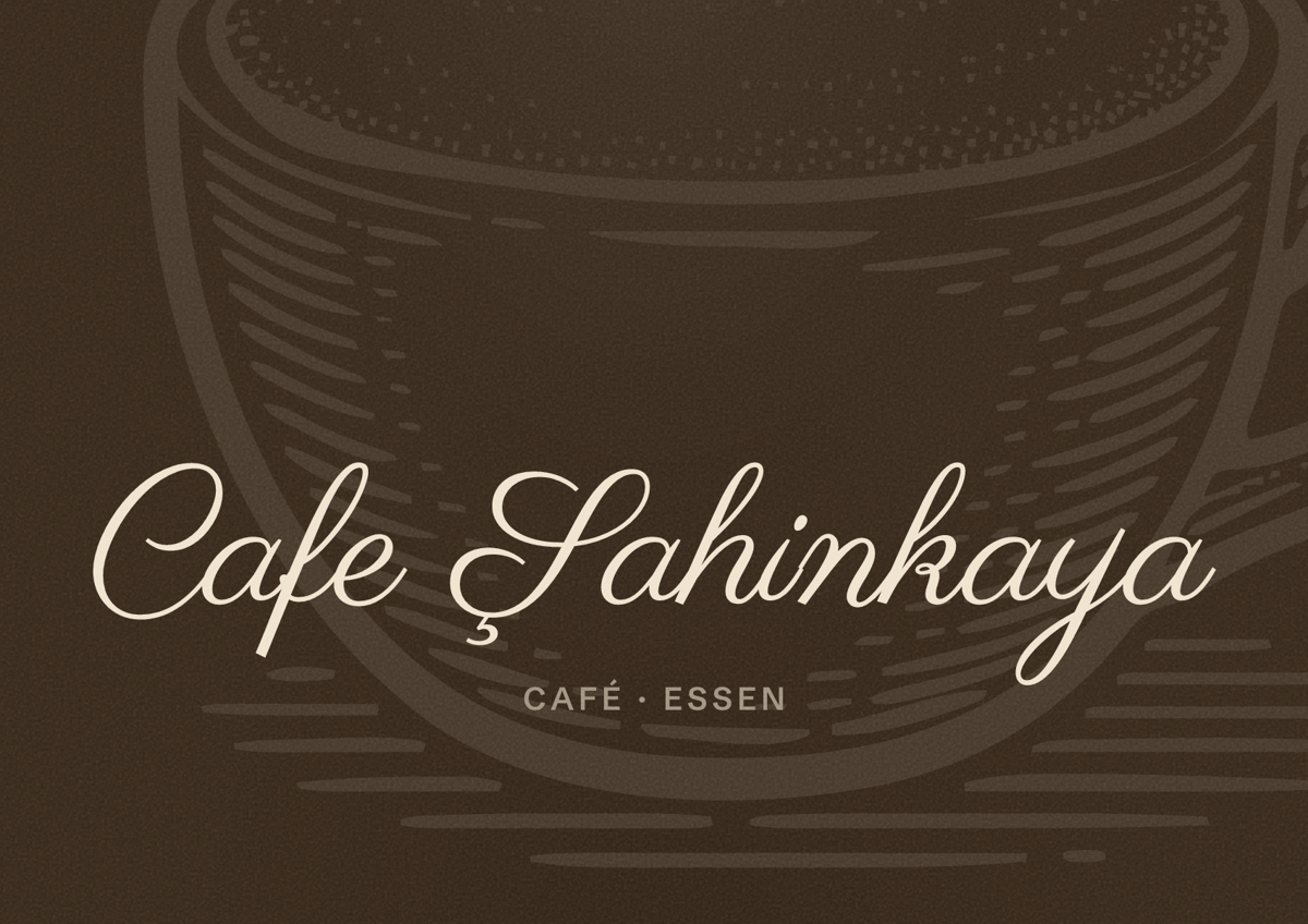 Illustriertes Poster von Cafe Şahinkaya, Café in Essen