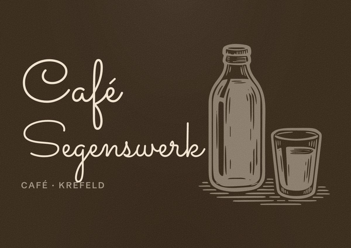 Illustriertes Poster von Café Segenswerk, Café in Krefeld