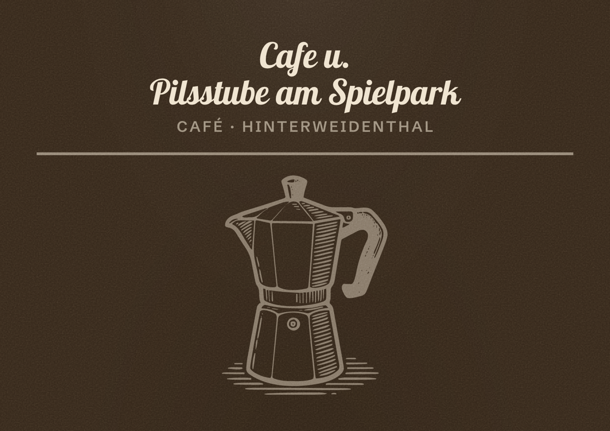 Illustriertes Poster von Cafe u. Pilsstube am Spielpark, Café in Hinterweidenthal