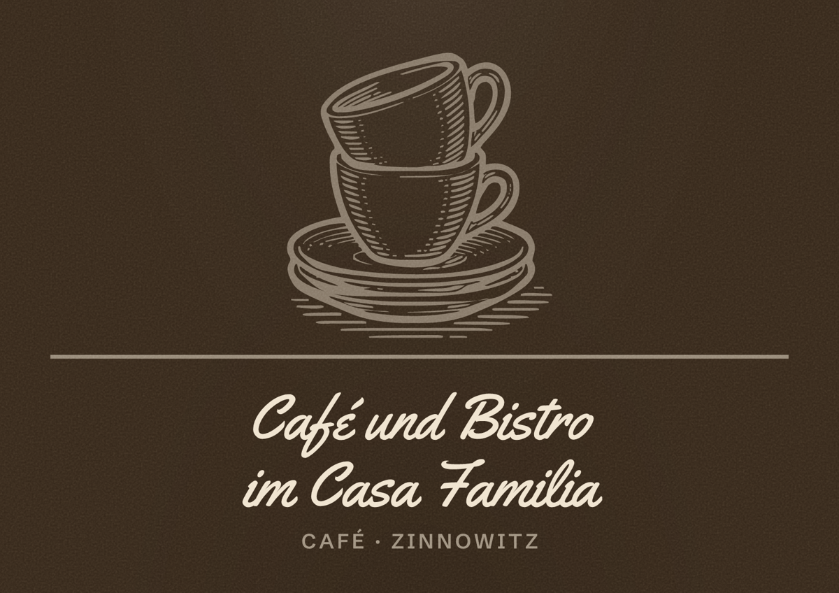 Illustriertes Poster von Café und Bistro im Casa Familia, Café in Zinnowitz
