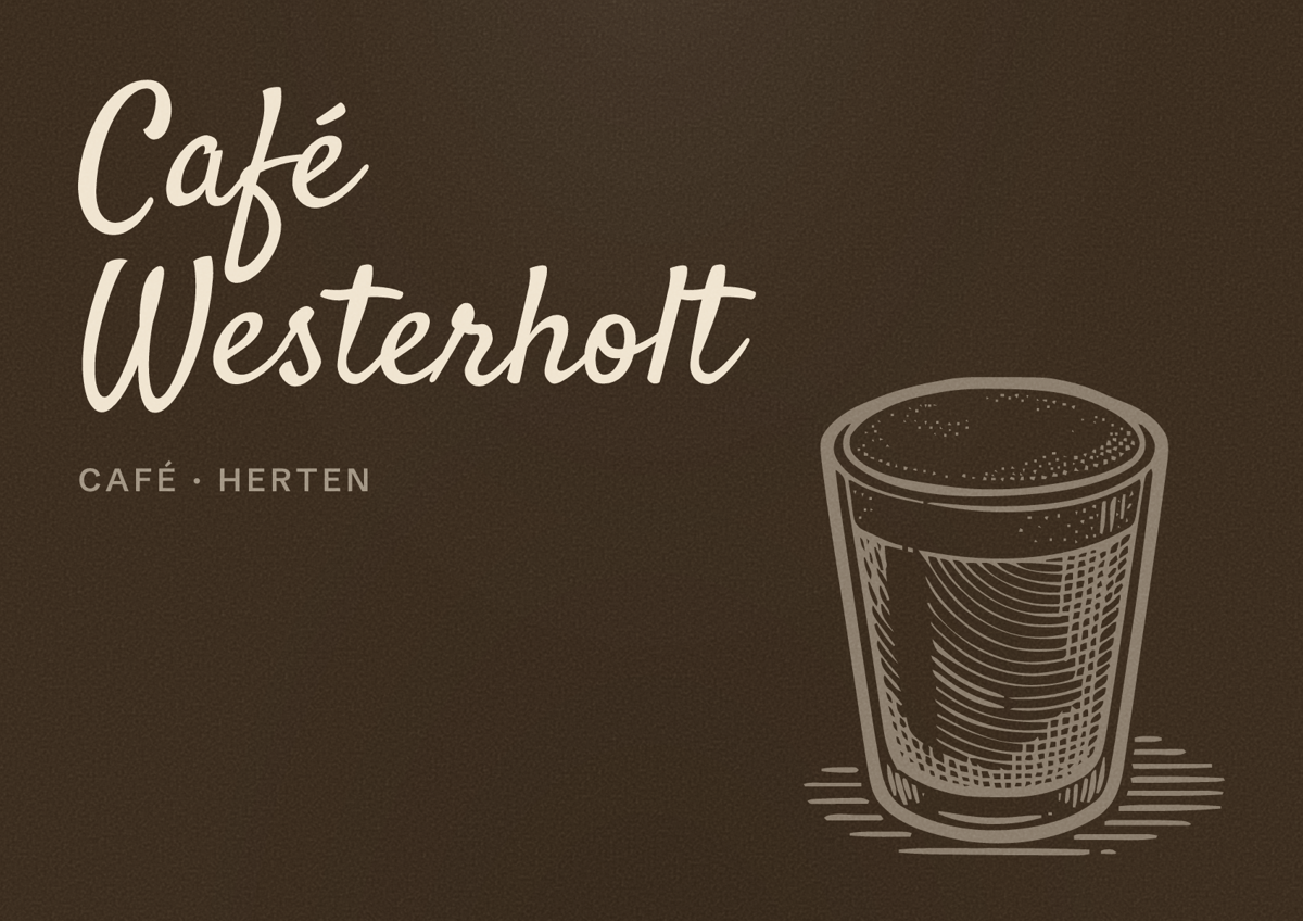 Illustriertes Poster von Café Westerholt, Café in Herten