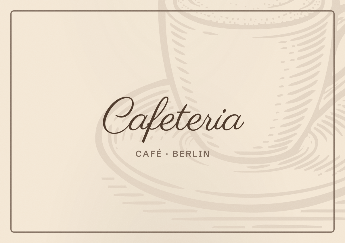 Illustriertes Poster von Cafeteria, Café in Berlin