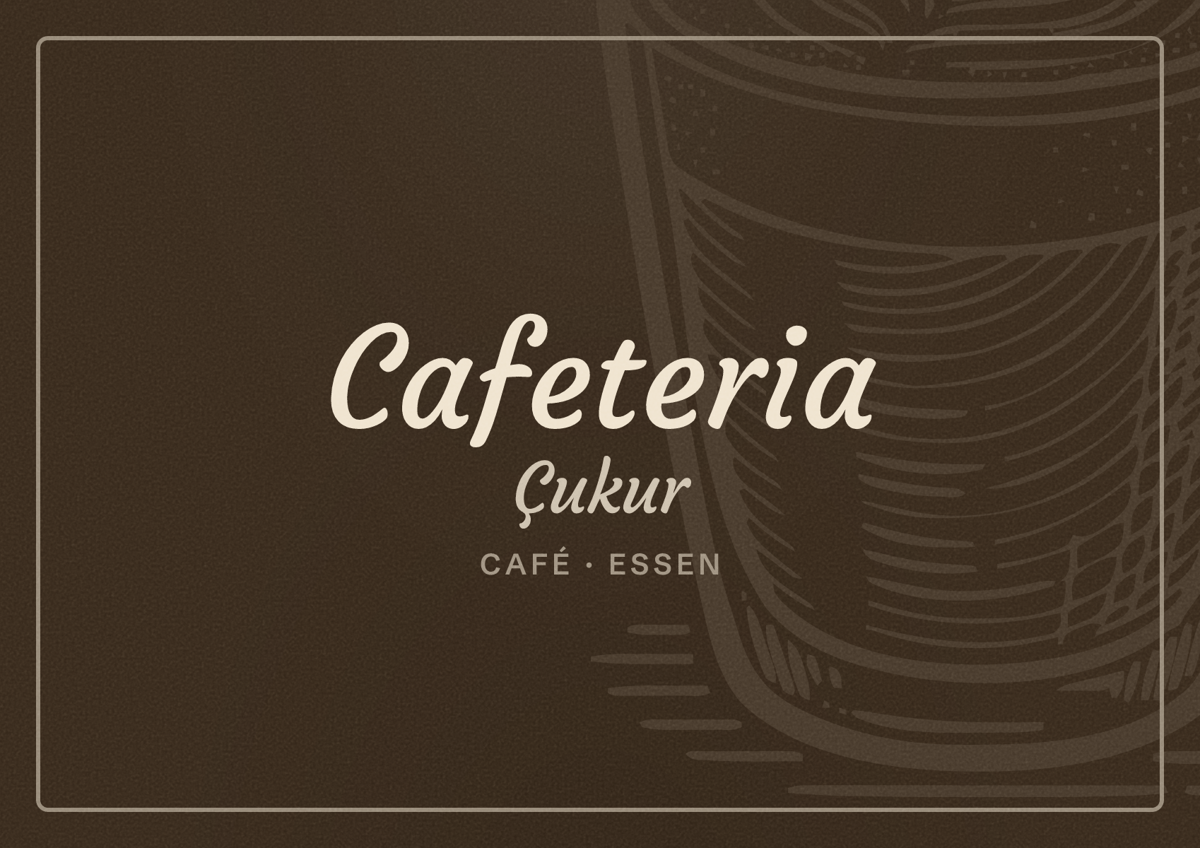 Illustriertes Poster von Cafeteria Çukur, Café in Essen