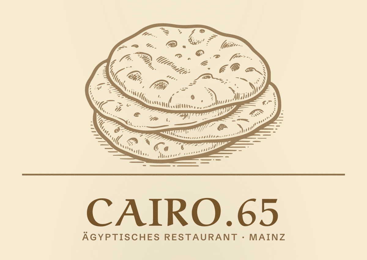 Illustriertes Poster von CAIRO.65, Ägyptisches Restaurant in Mainz