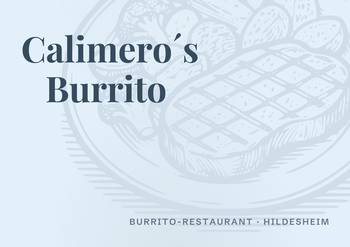 Illustriertes Poster von Calimero´s Burrito, Burrito-Restaurant in Hildesheim