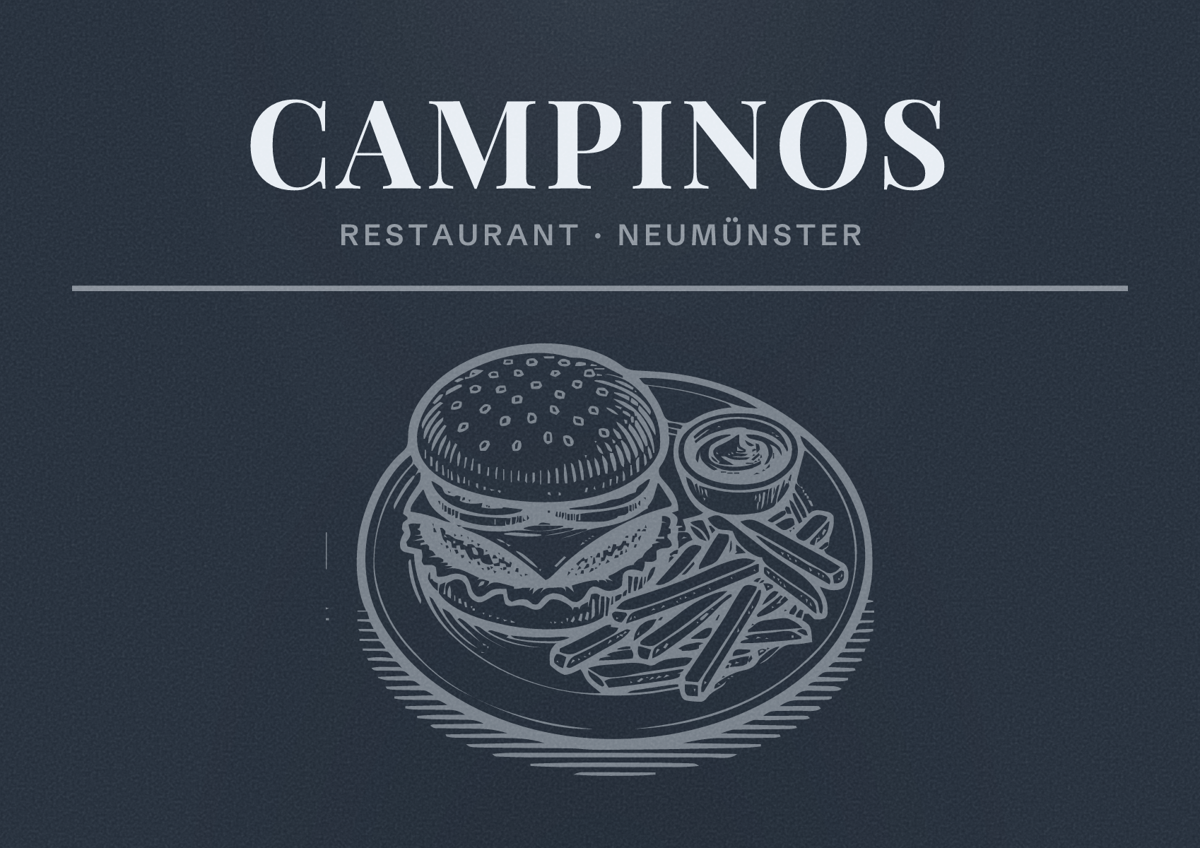 Illustriertes Poster von campinos, Restaurant in Neumünster