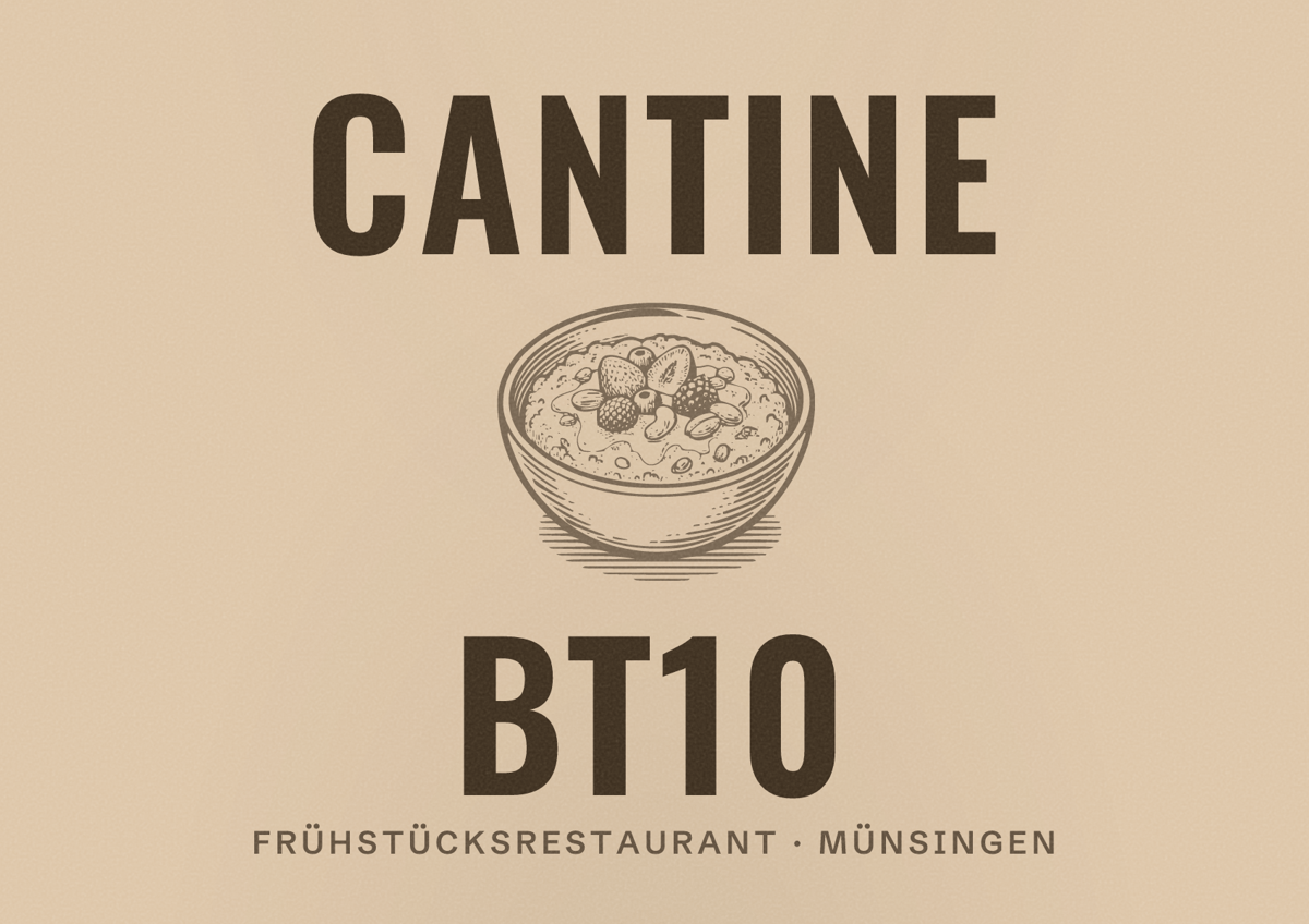 Illustriertes Poster von Cantine BT10, Frühstücksrestaurant in Münsingen