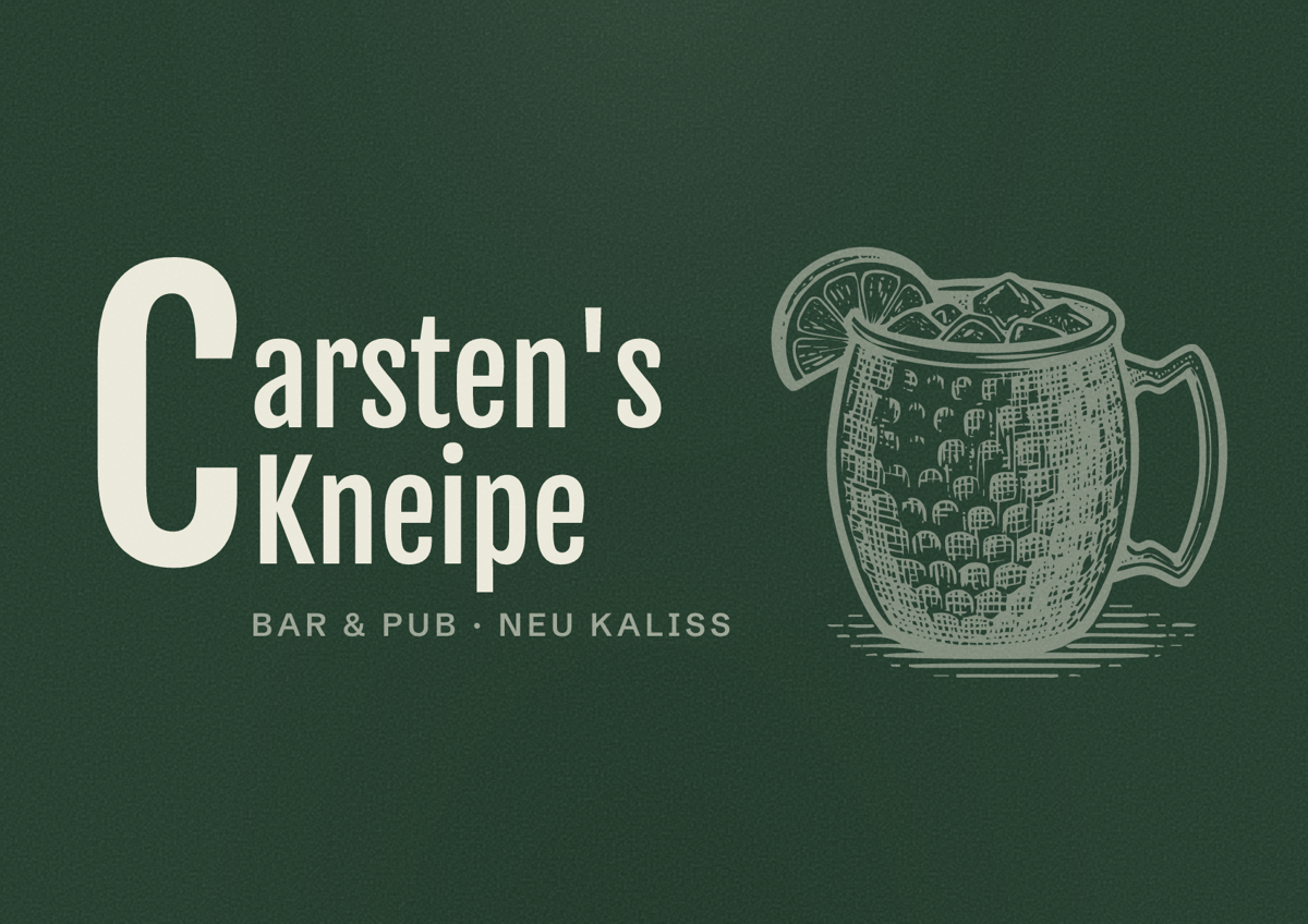 Illustriertes Poster von Carsten's Kneipe, Bar & Pub in Neu Kaliß