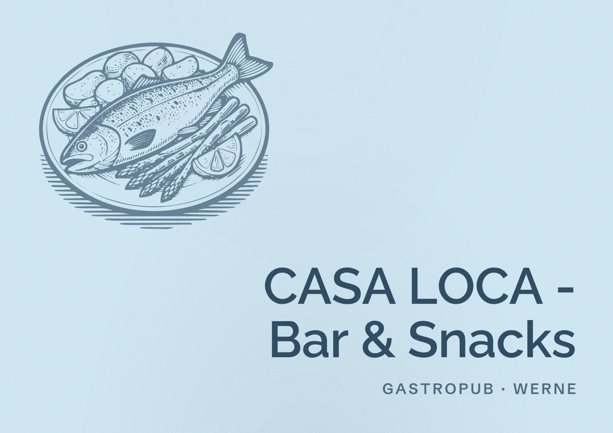 Illustriertes Poster von CASA LOCA - Bar & Snacks, Gastropub in Werne