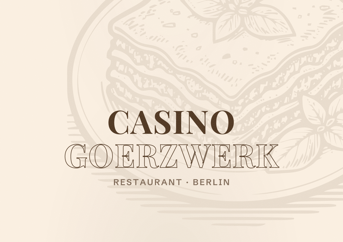 Illustriertes Poster von Casino Goerzwerk, Restaurant in Berlin