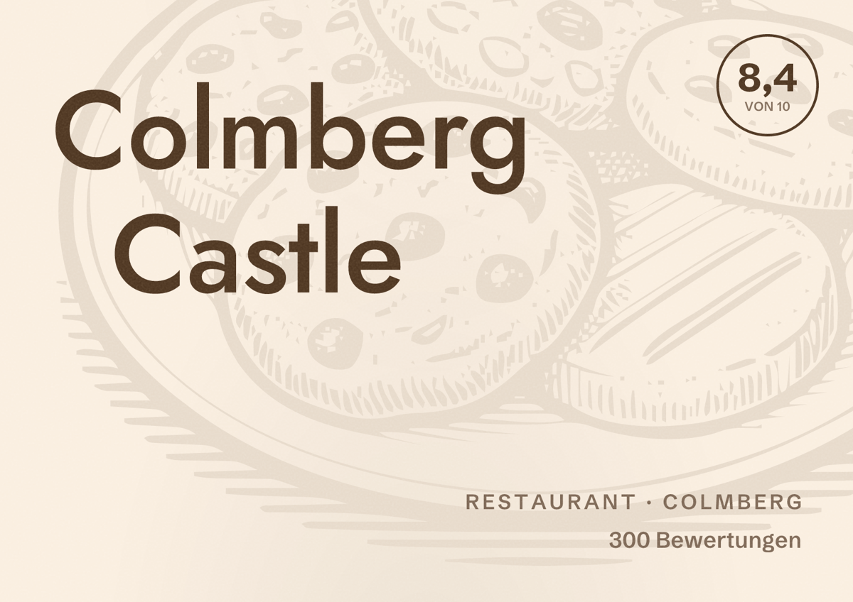 Illustriertes Poster von Colmberg Castle, Restaurant in Colmberg: Bewertung 8,4 von 10 aus 300 Bewertungen
