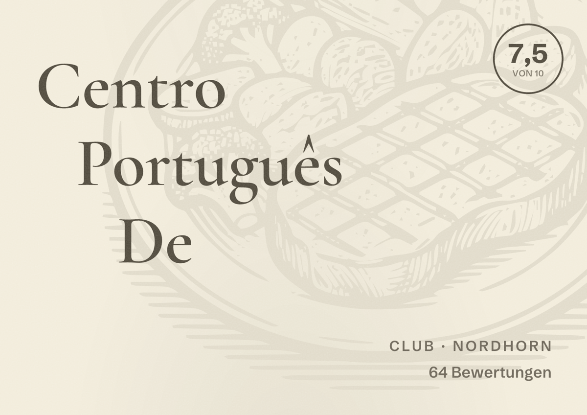 Illustriertes Poster von Centro Português De, Club in Nordhorn: Bewertung 7,5 von 10 aus 64 Bewertungen